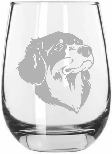 Miniatura 151 de Sakhalin Husky Dog - Copa de vino grabada personalizada de 15.25 onzas sin tallo