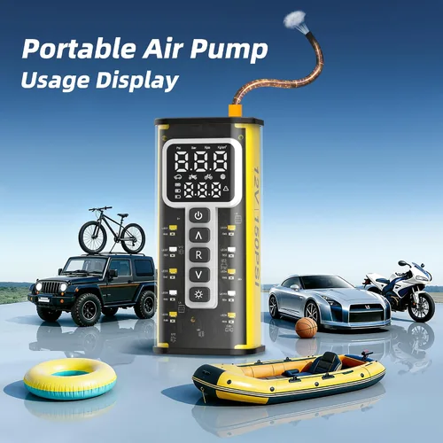 Miniatura 2 de Inflador de neumáticos, 150 PSI, compresor de aire de batería de 9000 mAh, bomba de neumáticos de automóvil, bomba de aire para neumáticos