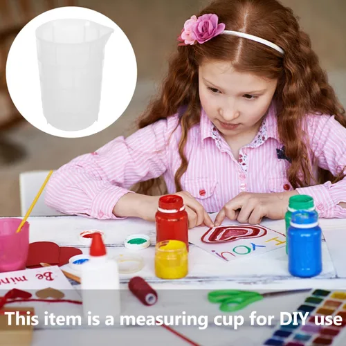 Miniatura 5 de Healifty 1 taza medidora de silicona de 25.4 fl oz de resina epoxi tazas de mezcla de bricolaje taza dispensadora para medir pintura resina epoxi