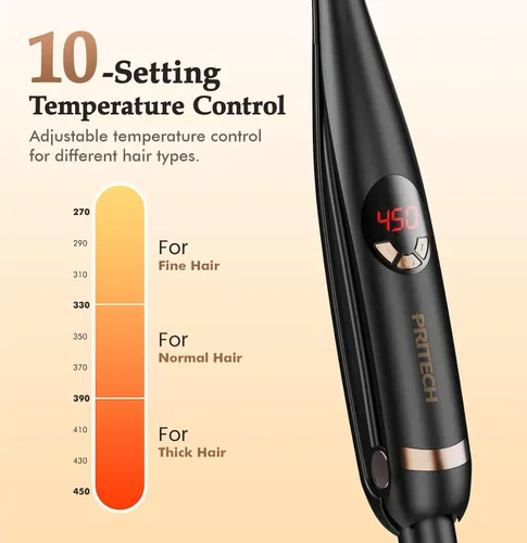 Miniatura 5 de Planchas pequeñas para cabello corto, plancha plana fina de 3/10 pulgadas para cabello corto, corte Pixie y flequillo, alisador de pelo pequeño