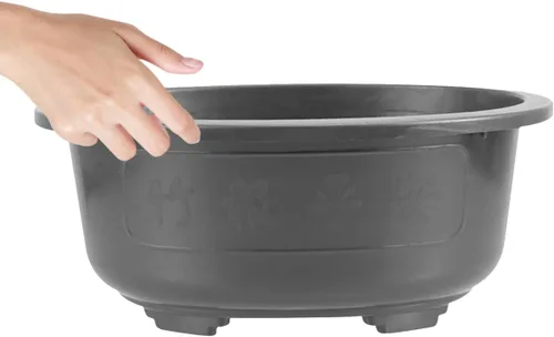 Miniatura 5 de DOITOOL 2 macetas de entrenamiento de bonsái de plástico de 17 pulgadas con orificio de drenaje, maceta ovalada para bonsái, macetas de cultivo