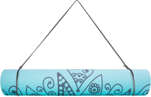 Miniatura 2 de CAP - Esterilla de yoga con correa de transporte, 0.197 in, diseño mandala, azul claro