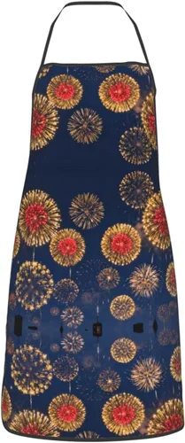 Miniatura 15 de Delantal azul y rosa con bolsillos, delantales resistentes a las gotas de agua para mujeres y hombres, delantal ideal para uso doméstico