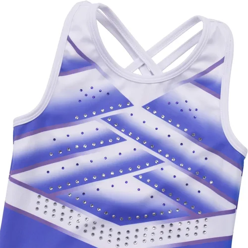 Miniatura 81 de MODAFANS Leotardos de gimnasia para niñas brillantes para bailar ballet, pantalones cortos con espalda cruzada