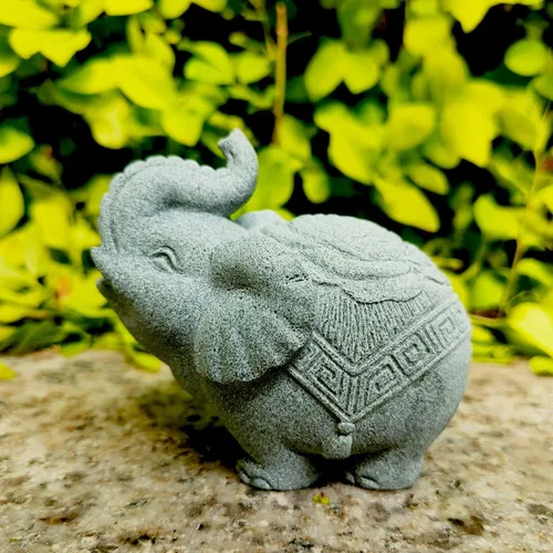 Miniatura 3 de livelyfish Estatua de elefante para acuario, decoración de pecera, estatua asiática, escultura de Feng Shui, adornos para mascotas, decoración