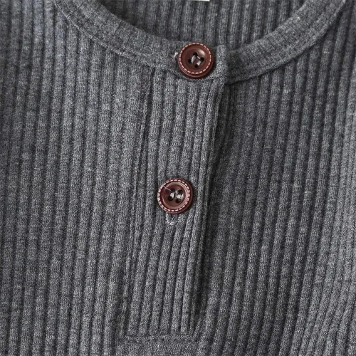 Miniatura 94 de Mameluco unisex de manga corta para bebé recién nacido, con botones, de una pieza, ropa de color sólido
