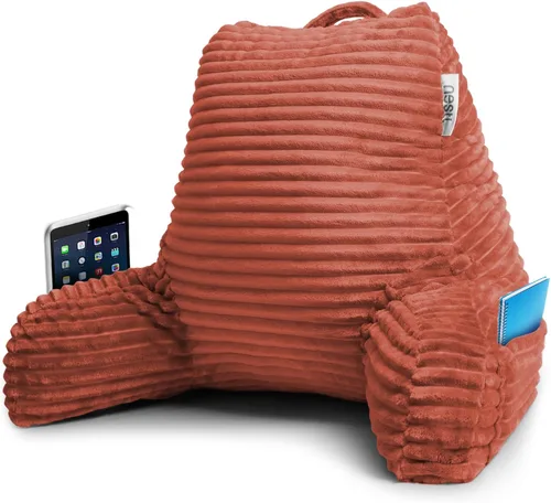 Miniatura 14 de Nestl Almohada de lectura para niños y adolescentes con espuma viscoelástica triturada, almohadas de respaldo de felpa de corte lujoso para leer