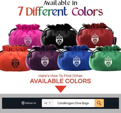 Miniatura 2 de CardKingPro Bolsas Inmensas para Dados con Bolsillos - Azul - Capacidad para 150+ Dados - Gran Organizador para Acaparadores de Dados, Perfecto
