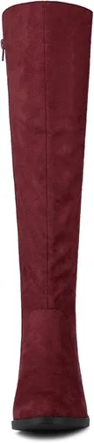 Miniatura 3 de Allegra K Botas altas hasta la rodilla con cremallera lateral para mujer