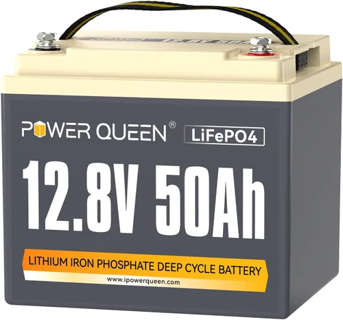 Miniatura 14 de Power Queen Batería LiFePO4 de 12 V 100 Ah, batería de litio del grupo 24, batería de más de 15000 ciclos profundos para caravana con protección BMS