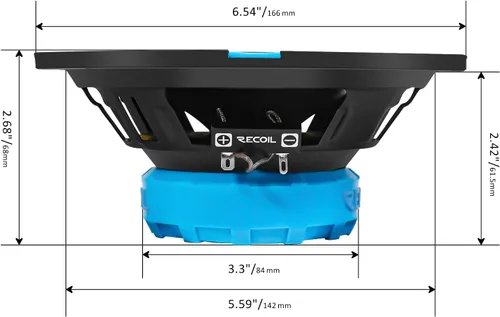 Miniatura 6 de RECOIL RCX65 Echo Series - Sistema de altavoces coaxiales de audio para auto de 6.5 pulgadas