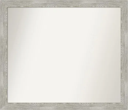 Miniatura 244 de Amanti Art Espejo de baño gris para sobre el fregadero, 31 x 48 pulgadas, espejo de tocador rectangular estrecho de color gris, marco de madera