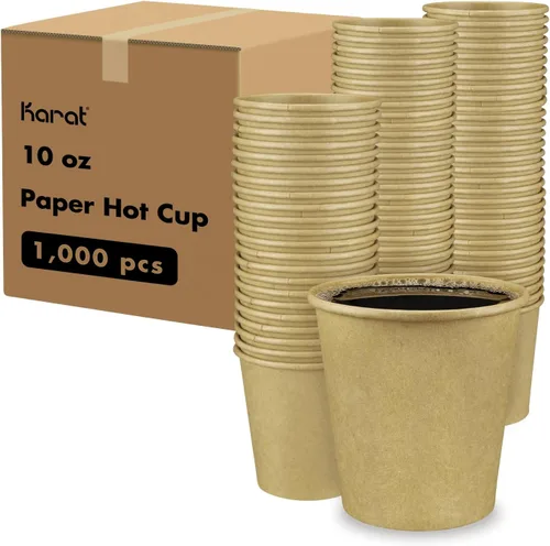 Miniatura 23 de Karat Taza de papel para café expreso de 4 oz, 1000 unidades, taza desechable para enjuague bucal, para bebidas calientes y frías, blanca (C-K504W)