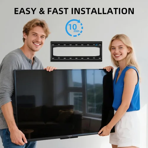 Miniatura 6 de HOME VISION Soporte de pared para TV fijo para la mayoría de televisores planos/curvados de 26-65 pulgadas con VESA máx. 400x400mm hasta 99 libras