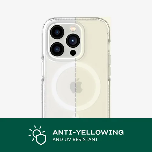 Miniatura 6 de tech21 iPhone 14 Pro Evo Crystal compatible con MagSafe® - Funda transparente que absorbe los golpes y los arañazos con protección FlexShock
