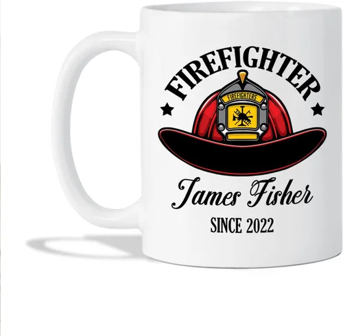 Miniatura 8 de Increíble taza de bombero Taza de café personalizada de bombero Taza de bombero personalizada idea de regalo para bombero Taza de bombero