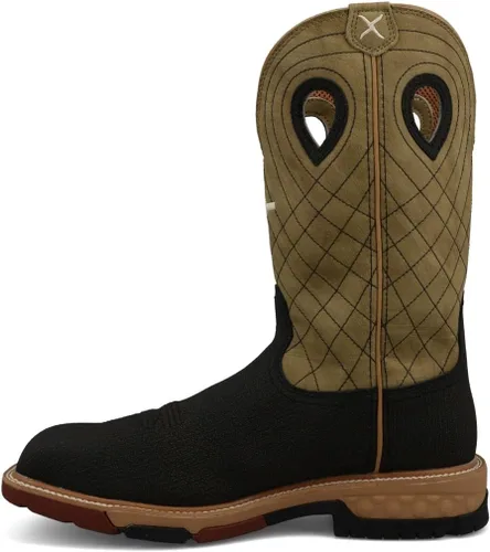 Miniatura 2 de Twisted X Mens 12" Pull On Soft Toe Western Work Boot