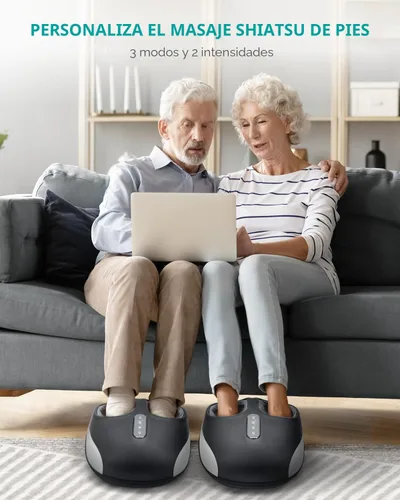 Miniatura 5 de Nekteck Máquina masajeadora de pies con calor, masaje de pies Shiatsu para fascitis plantar y neuropatía, herramientas de masaje elegibles para HSA