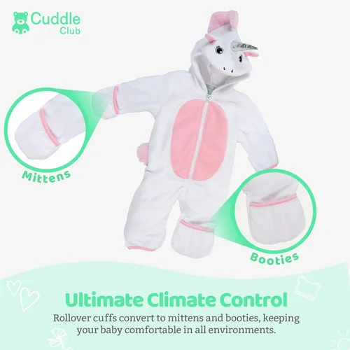 Miniatura 102 de Enterizo de vellón para bebé, rómper de una sola pieza con capucha para niños, ropa para exteriores, chaqueta infantil