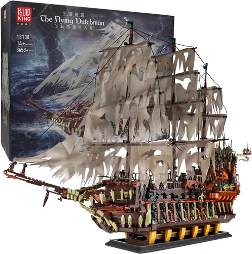 Mould King Kit de bloques de construcción modelo de barco piratas grande, juego de bloques de construcción holandés MOC, juego de construcción de