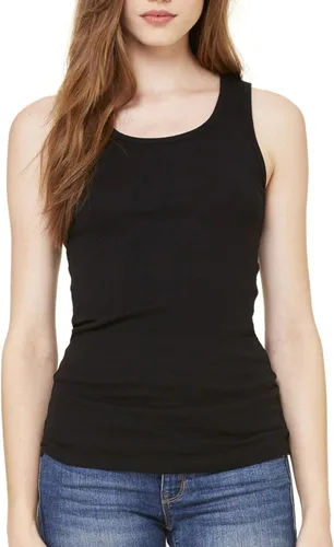 Miniatura 2 de Bella - Camiseta sin mangas de algodón para mujer (5.8 onzas), Negro - 01