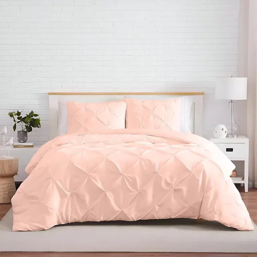 Miniatura 24 de Kotton Culture 1 Pc Twin/Twin XL Size Pinch Pleated - Pintuck Duvet Cover Only - 100% Egyptian Cotton Sateen -1000 TC Luxury Comforter Cover-Zipper