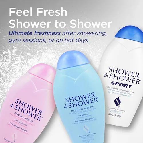 Miniatura 6 de Shower to Shower Polvo corporal fresco original con manzanilla para hombres y mujeres, sin talco, absorbe el sudor, evita rozaduras y olores