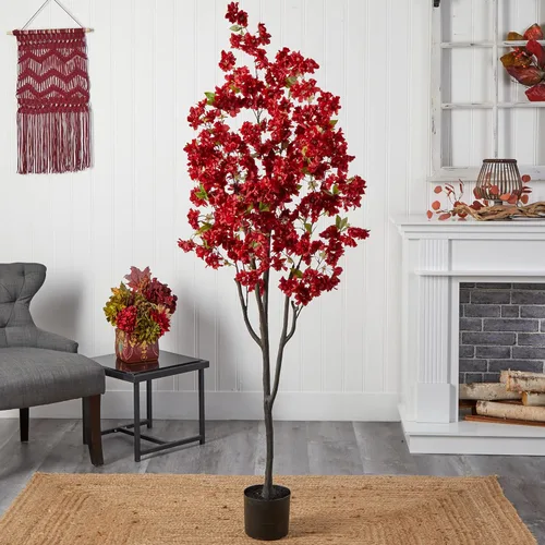 Miniatura 3 de Nearly Natural Árbol artificial de flor de cerezo de 6