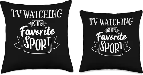 Miniatura 3 de TV watching favorite hobby TV Watching is My Favorite Sport - Almohada de 16 x 16 pulgadas, multicolor