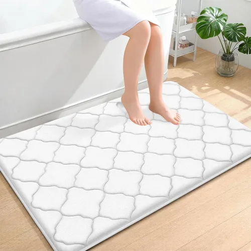Miniatura 78 de OLANLY Alfombra de Baño de Espuma Viscoelástica de 24 x 16 pulgadas, Ultra Suave y Absorbente, Alfombras de Baño Antideslizantes, Cómodas, Lavables