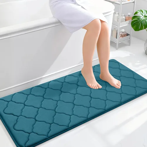 Miniatura 54 de OLANLY Alfombra de Baño de Espuma Viscoelástica de 24 x 16 pulgadas, Ultra Suave y Absorbente, Alfombras de Baño Antideslizantes, Cómodas, Lavables