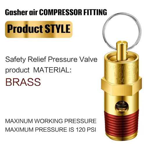 Miniatura 4 de Xuhal 4 Pcs 0-100 PSI Air Pressure Gauge - 1/8'' Male NPT Connection, Lower Side Mount, 1.57 Inch Dial Air Compressor Gauge - Waterproof, Stainless