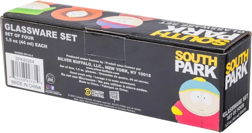 Miniatura 10 de Silver Buffalo South Park con Stan, Kenny, Cartman y Kyle - Paquete de 4 mini vasos de 1,5 onzas Personajes principales de South Park