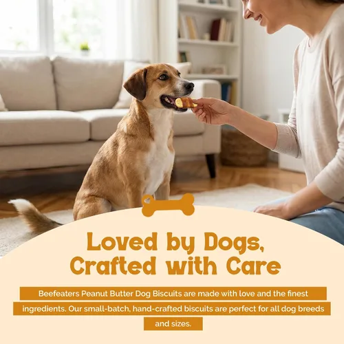 Miniatura 4 de Beefeaters Galletas de mantequilla de maní para perros con pollo real, 13 onzas, horneadas, altas en proteínas y bajas en grasa para perros