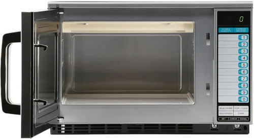 Miniatura 4 de Sharp Horno microondas comercial R25JTF, 2100W, resistente, 0.70 pies cúbicos de acero inoxidable, 20 entradas de programa, cocción en 3 etapas