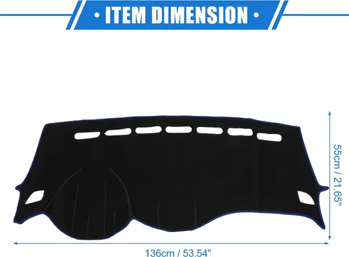 Miniatura 6 de Cubierta de tablero de instrumentos compatible con Chevy Trax 2017-2020, poliéster duradero negro cubierta delantera