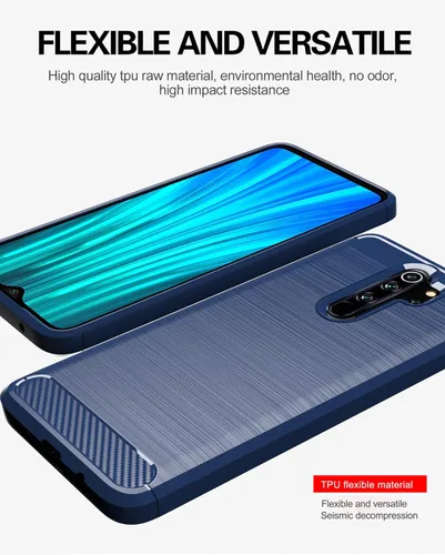Miniatura 3 de Asuwish Funda de teléfono para Xiaomi Redmi Note 8 Pro con protector de pantalla de vidrio templado y accesorios para celulares, silicona TPU suave