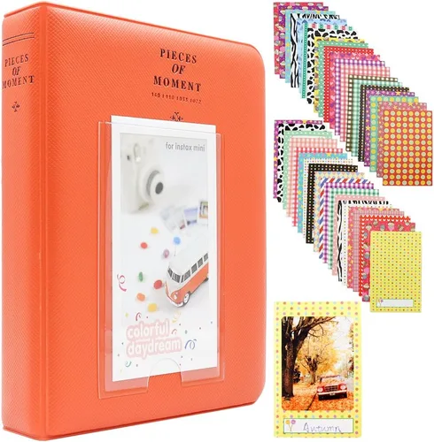 Miniatura 13 de Ablus - Álbum de fotos con 64 bolsillos para fotos instantáneas de cámaras Fujifilm Instax Mini 7s 8 8+ 9 25 26 50s 70 90 y letrero, pequeño Azul