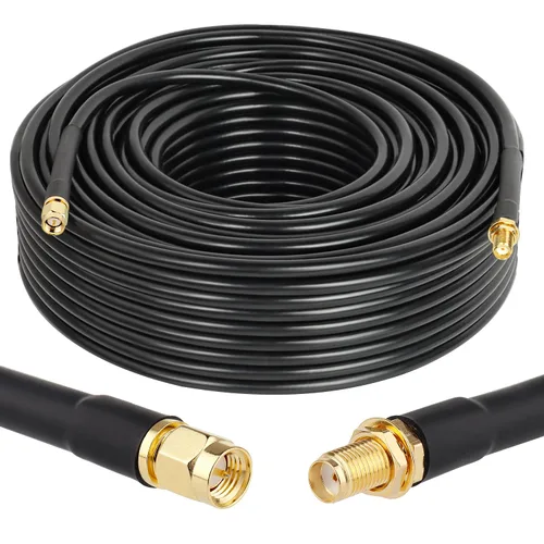 Miniatura 25 de XRDS -RF Cable SMA de 1 pie, cable de extensión SMA con conector SMA macho a SMA hembra de 50 ohmios KMR240 cable coaxial SMA de baja pérdida