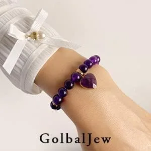 Miniatura 3 de GolbalJew Pulsera curativa para mujer, pulseras de cuentas de ansiedad, joyería de piedra curativa, pulsera de cristal para aliviar el estrés