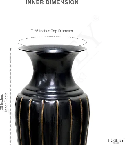Miniatura 3 de Hosley Jarrón de piso de metal alto de 26 pulgadas, regalo ideal para arreglos florales, decoración moderna del hogar para comedor, sala de estar