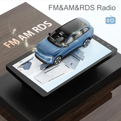 Miniatura 4 de Haudio Estéreo de auto doble DIN de 9 pulgadas con CarPlay inalámbrico y Android Auto, navegación GPS, cámara de respaldo, ajuste universal