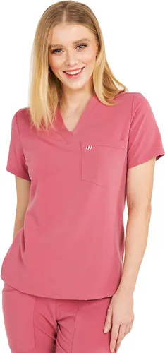 Miniatura 14 de Mediclo Sal Essential - Camiseta médica para mujer, respetuosa con el medio ambiente, sostenible, con cuello en V, bolsillo en el pecho, ropa