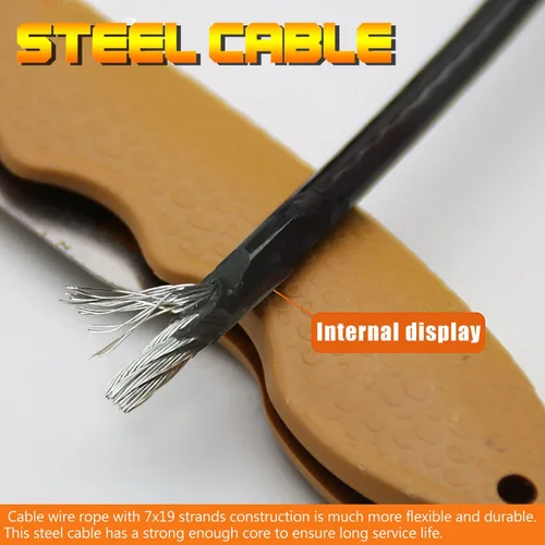 Miniatura 3 de Cable de polea para gimnasio en casa, cable de repuesto para máquina de cable de polea, longitud de la cuerda de alambre de 65.6/98.4 pies para 65.6