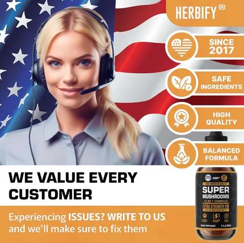 Miniatura 6 de Suplemento de hongos – Lions Mane Reishi Cordyceps Chaga Turkey Tail Inulina y más hongos para apoyo inmunológico, energía – Suplementos cerebrales