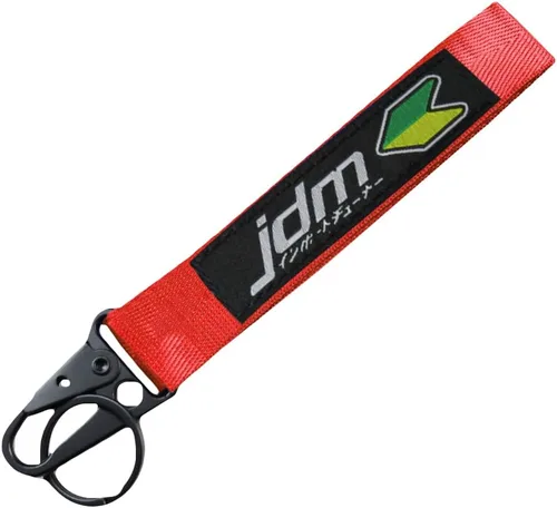 Miniatura 5 de Q1-TECH, llavero bordado etiqueta de automóvil motor de automóvil, grillete compatible con llavero JDM AS F#CK JAF