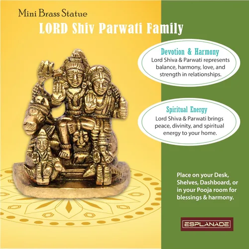 Miniatura 3 de eSplanade Latón Shiva Lingam Ídolo Murti (2,5 pulgadas)