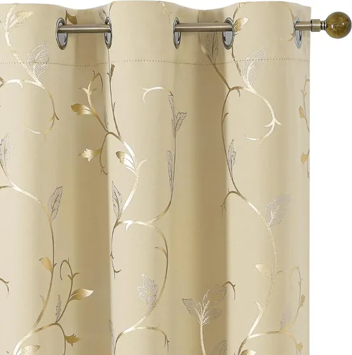 Miniatura 10 de BUHUA Cortinas Opacas de 63 Pulgadas de Largo, 2 Paneles con Aislamiento Térmico, Tratamiento de Ventana para Dormitorio, Cortinas Oscurecedoras