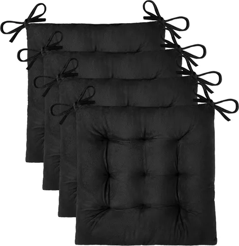 Miniatura 18 de OVOV 1 paquete de cojines para sillas de comedor, cojines de asiento suaves para sillas de escritorio de cocina, cojines cuadrados para sillas