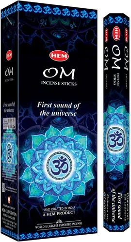 Hem Incense-OM - Varitas de incienso (120 palitos en una caja) | Frescura y meditación | Artículos de habitación Puja para un entorno aromático